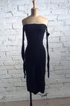 Marc Le Bihan 21915 Silk Shrinkage Stretch One-Piece Dress Collection French High-Level Handmade MLB-21939-HEI Black PMLB4